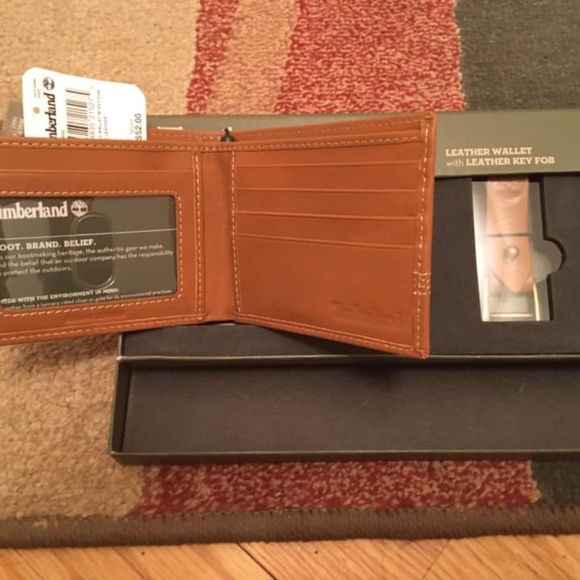 Timberland Mens Leather Wallet w/ Leather Key Fob - Picture 5 of 5